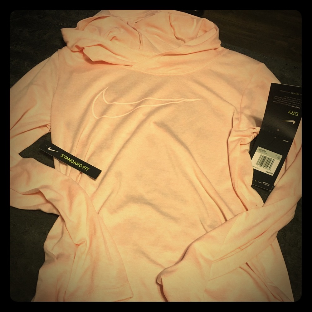 Peach Nike hoodie t shirt